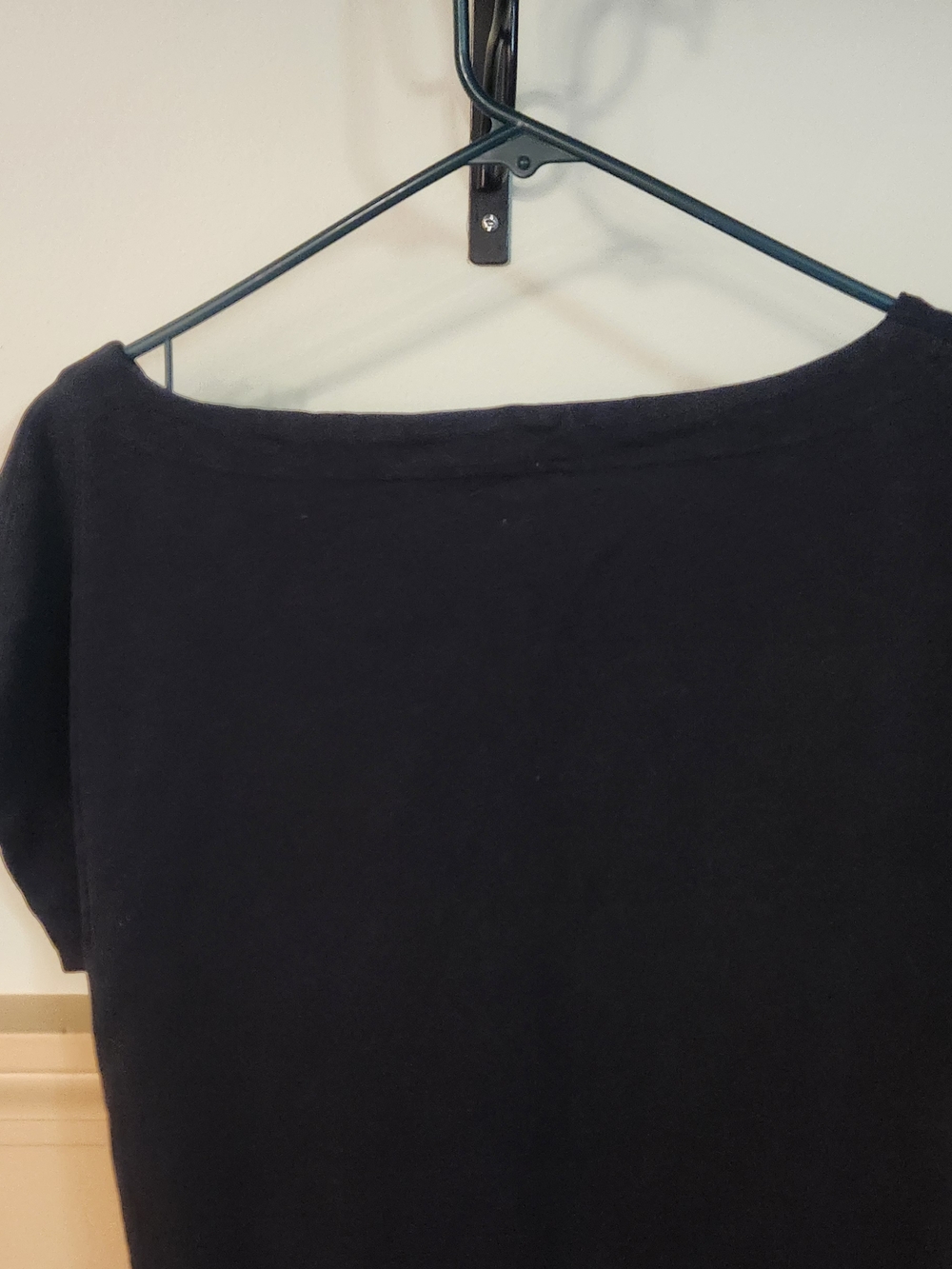 Trixie + Lulu Black Drawstring Waist T-Shirt Dress - Casual Knit Mini - Large - Picture 5 of 8